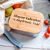 Fiambrera personalizada con texto