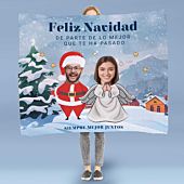 Manta pequeña con foto y texto