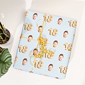 Papel de regalo de cumpleaños personalizado con cara