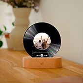 Lámpara LED personalizada diseño disco de vinilo