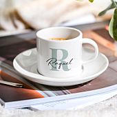 Taza de espresso personalizable con monograma