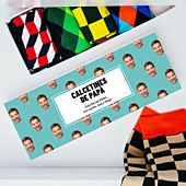 Caja de calcetines con cara y nombre personalizados