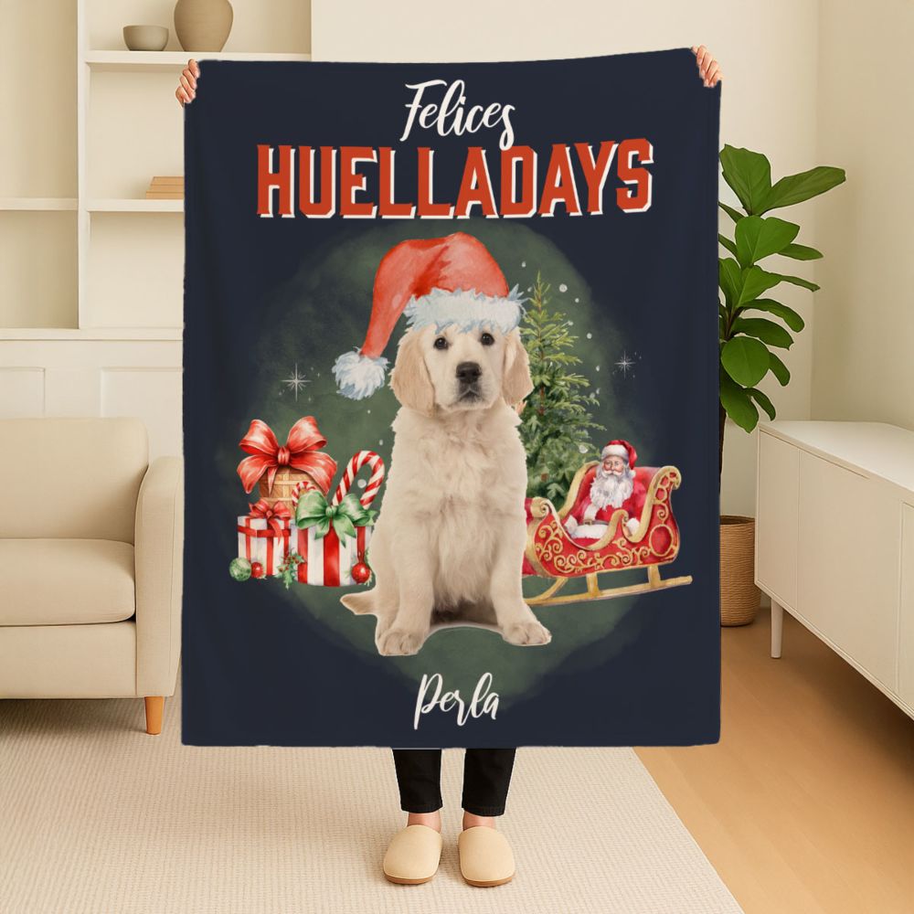 Personalisierbare Bootleg Weihnachtsdecke mit Haustier Personalisierbare Bootleg Weihnachtsdecke mit Haustier