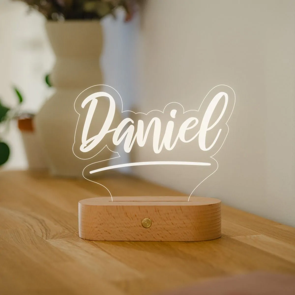 Lámpara LED personalizada con nombre