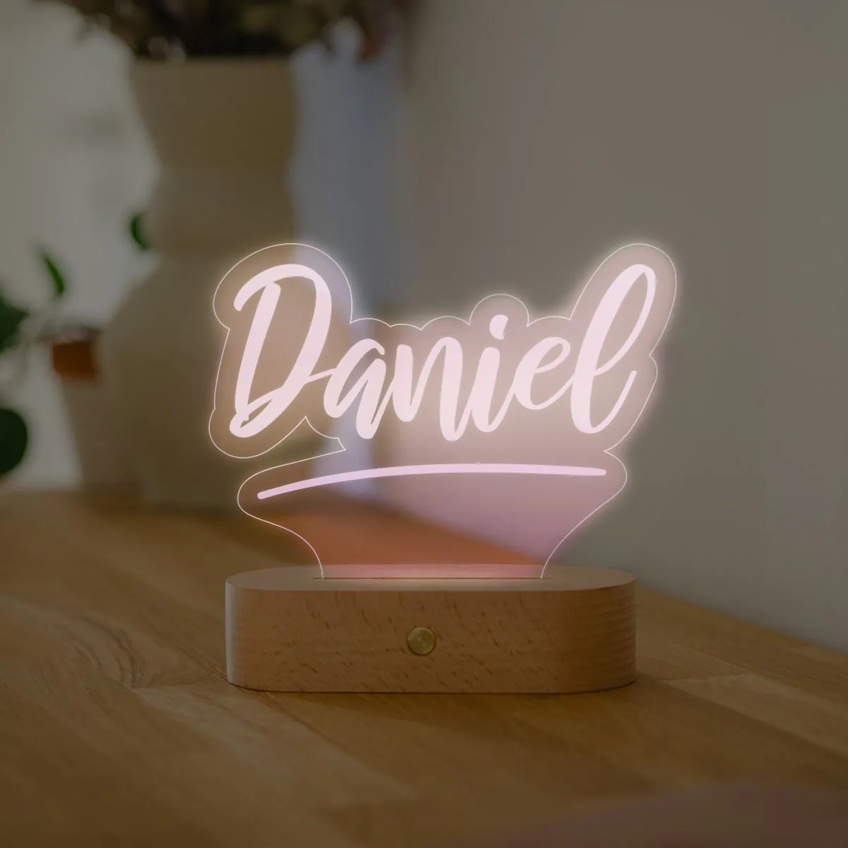 Lámpara LED personalizada con nombre