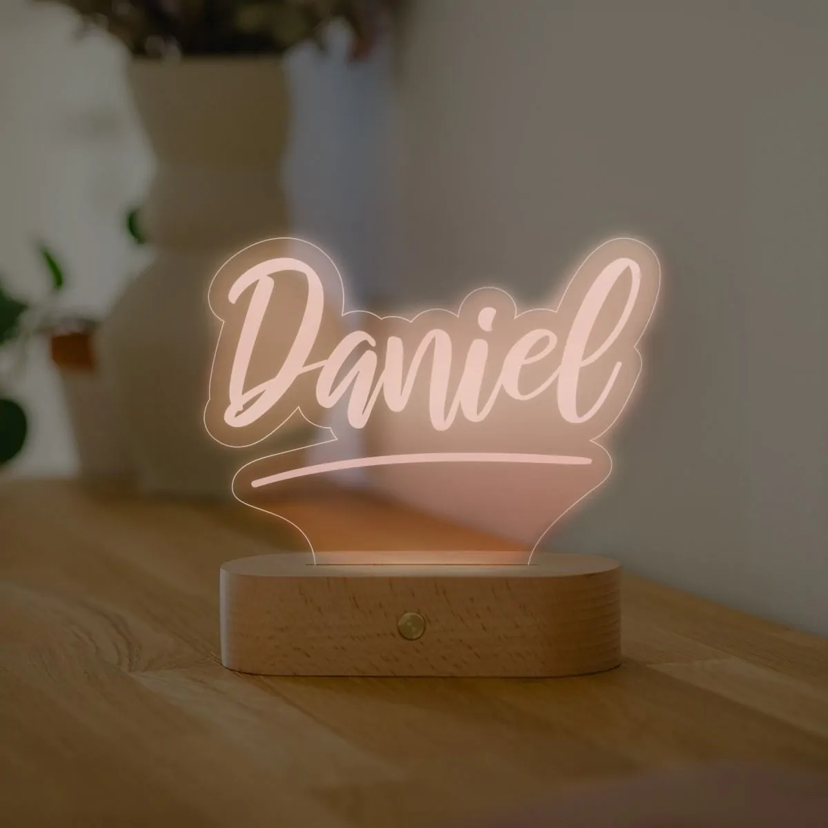 Lámpara LED personalizada con nombre