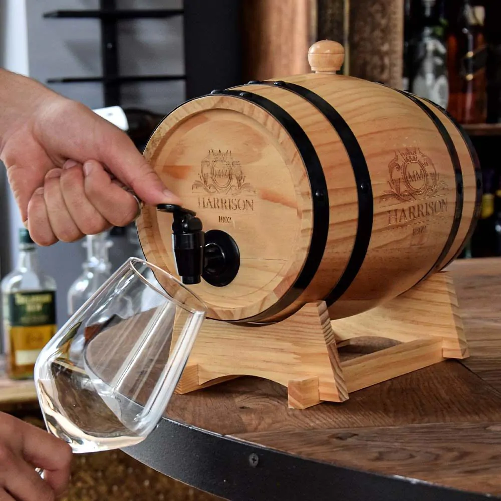 Mini barril de madera para bebidas