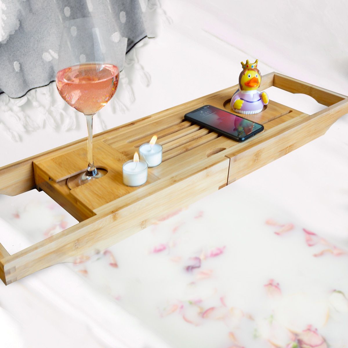 Tabla de baño de bambú