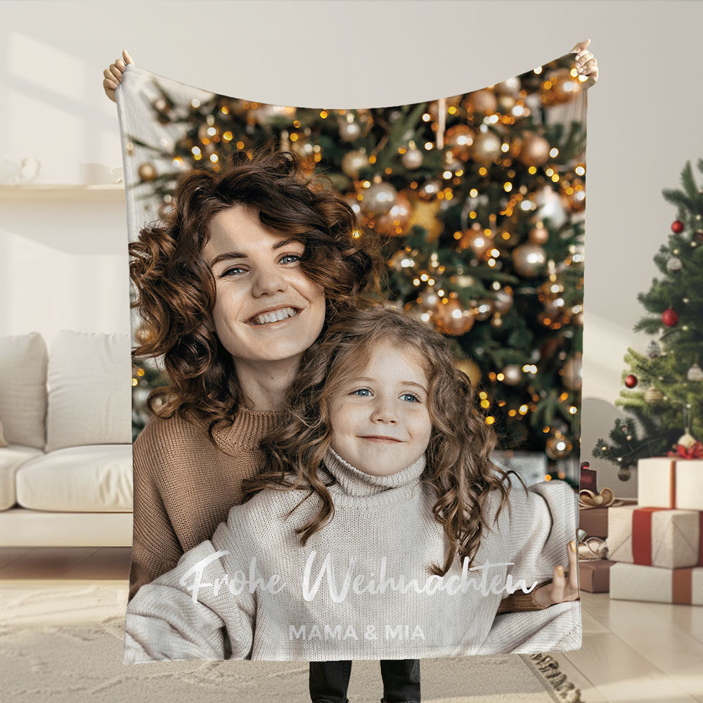 Manta personalizada con foto y texto