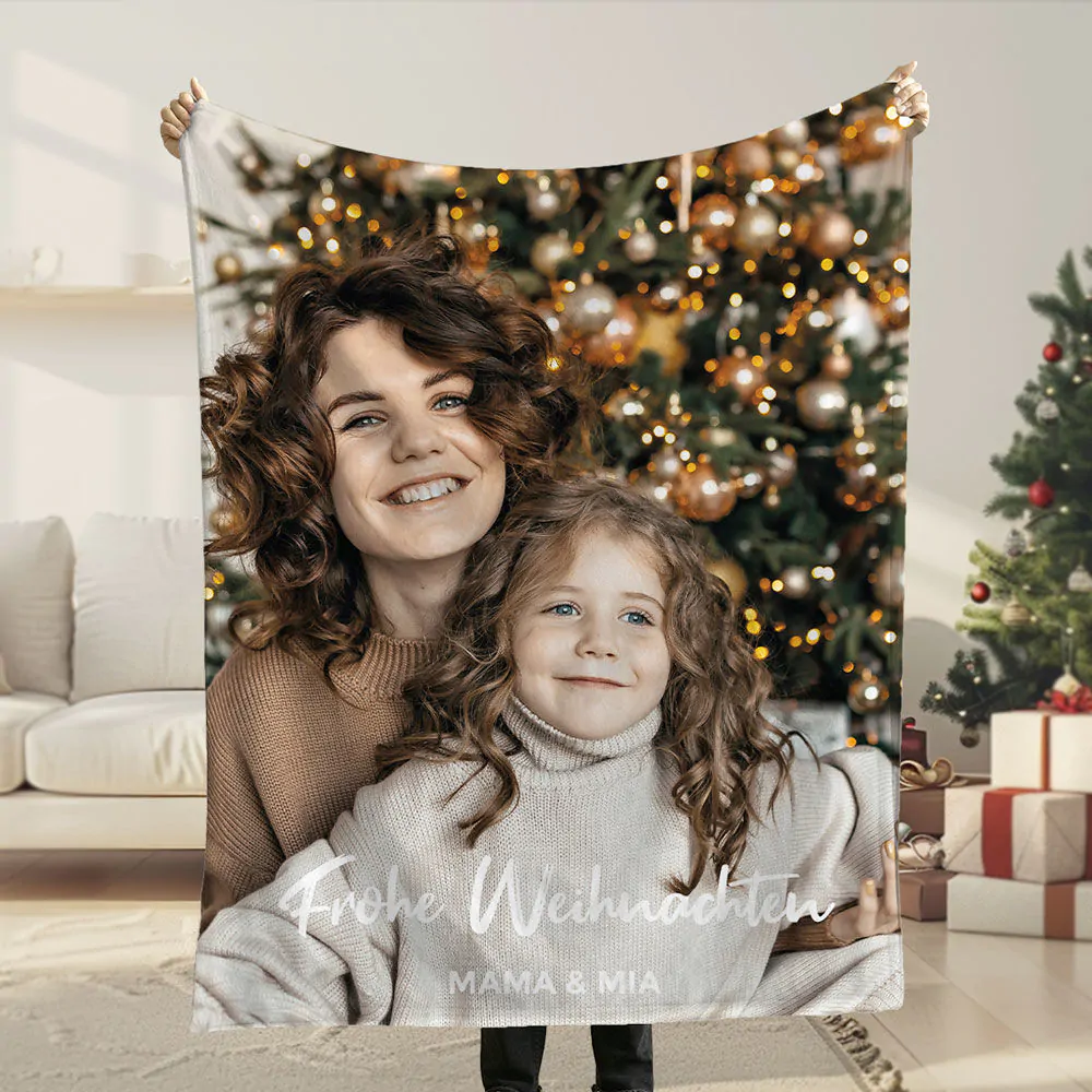 Manta personalizada con foto y texto