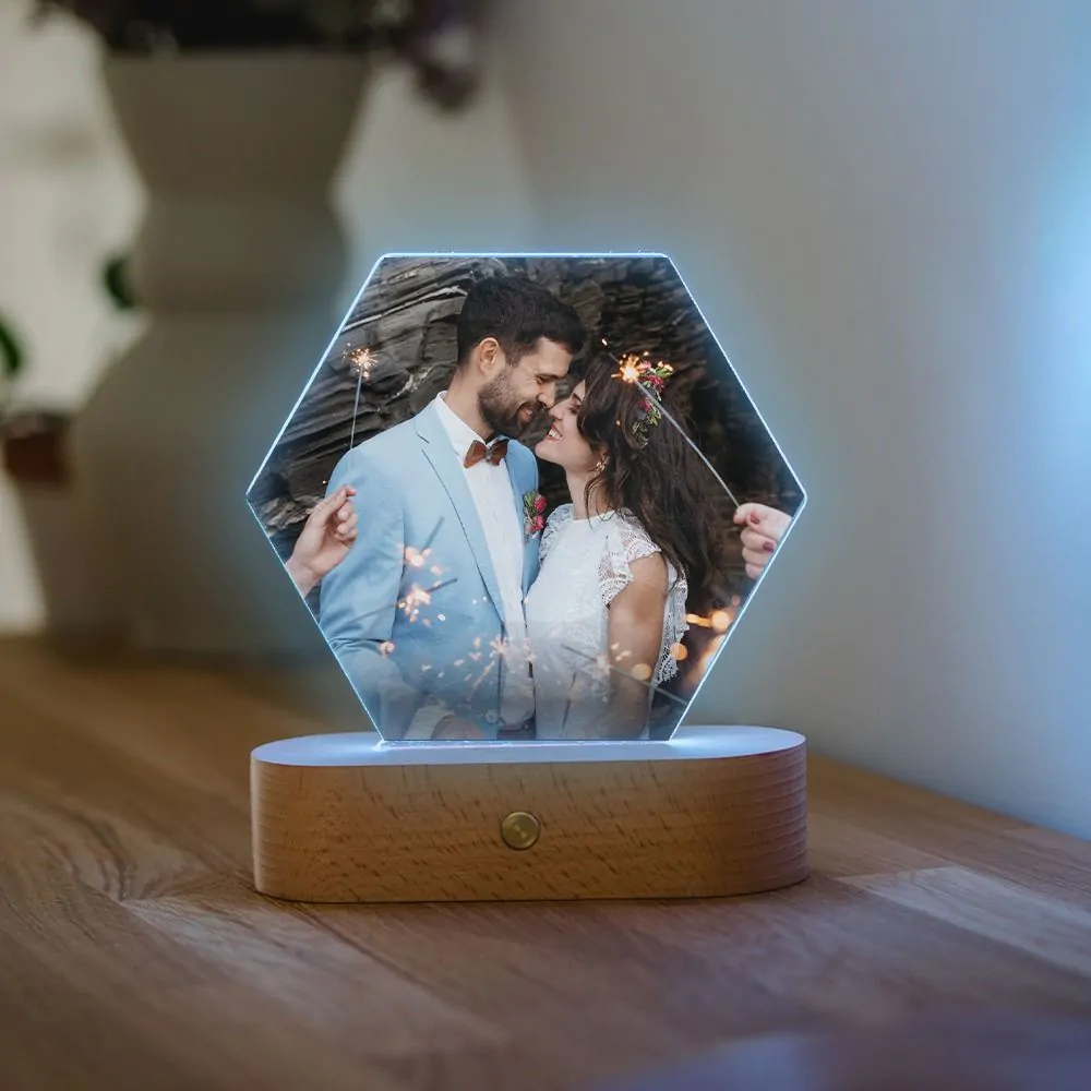 Lámpara LED con foto personalizada