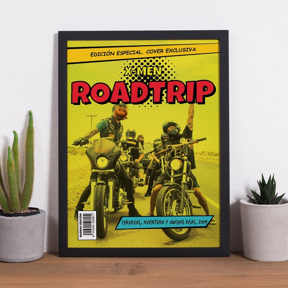 Póster personalizado con texto y foto en estilo cómic