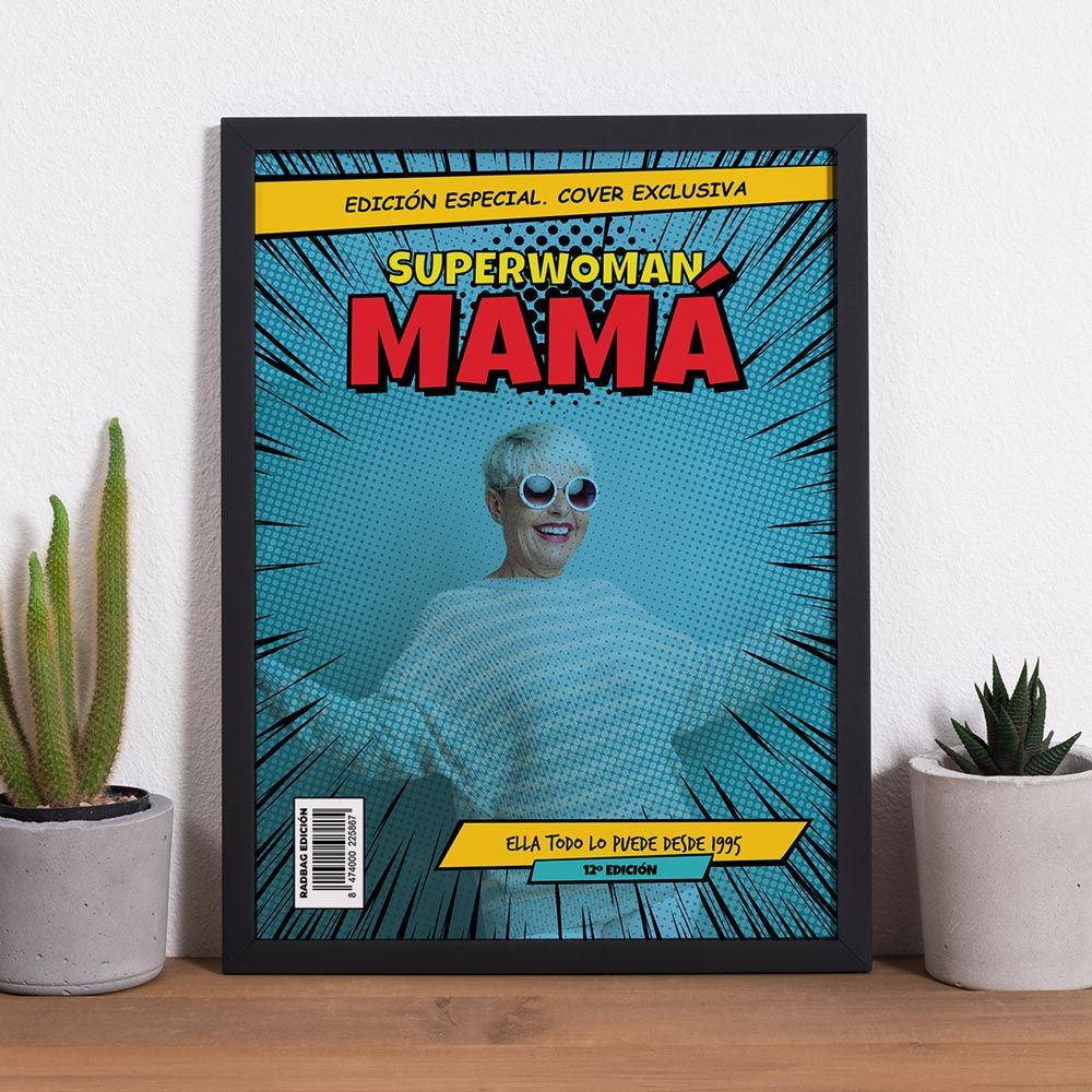 Póster personalizado con texto y foto en estilo cómic