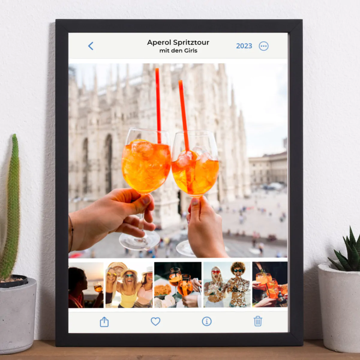 Póster personalizado como galería de fotos