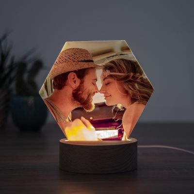 Lámpara LED con foto personalizada