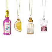 Set de 4 Adornos de Tequila para el Árbol de Navidad