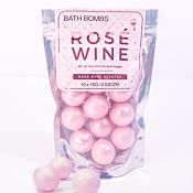 Bombas de baño de vino rosado