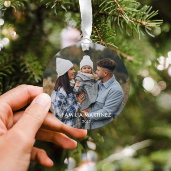 Juego de 2 colgantes de acrílico personalizables con foto
