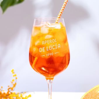 Vaso de Aperol personalizable con año