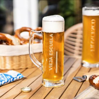 Jarra de cerveza personalizada con barra de carga