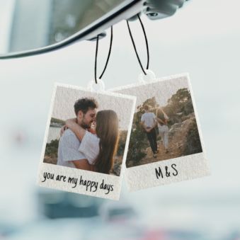 Ambientador de coche personalizado diseño Polaroid Juego de 2