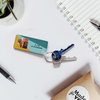 Llavero personalizado con foto y texto