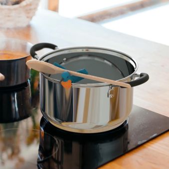 Sujeta-tapas y portacucharas con forma de pájaro