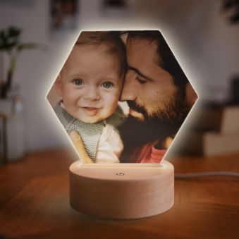 Lámpara LED con foto personalizada