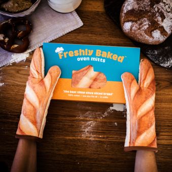 Manoplas para horno de pan blanco