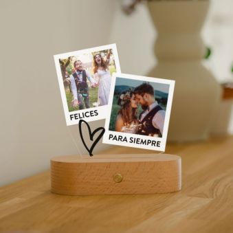 Lámpara LED personalizada diseño Polaroid