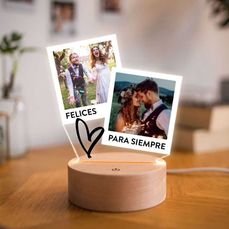 Lámpara LED personalizada diseño Polaroid