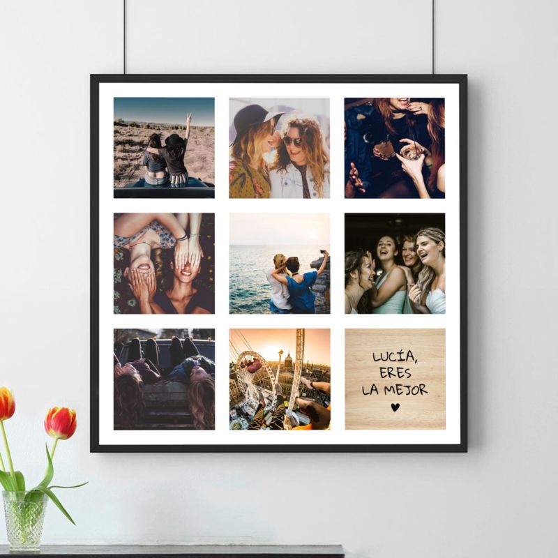 Póster personalizable con 8 imágenes y texto