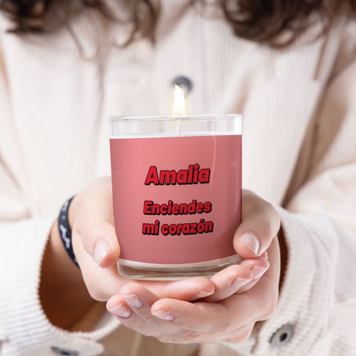 Vela perfumada con texto main product photo