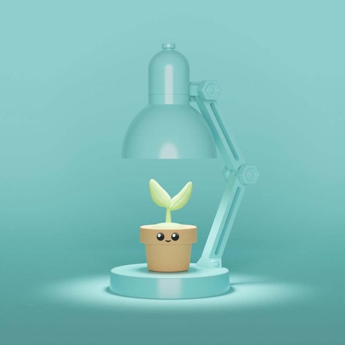 Mini lámpara para plantas