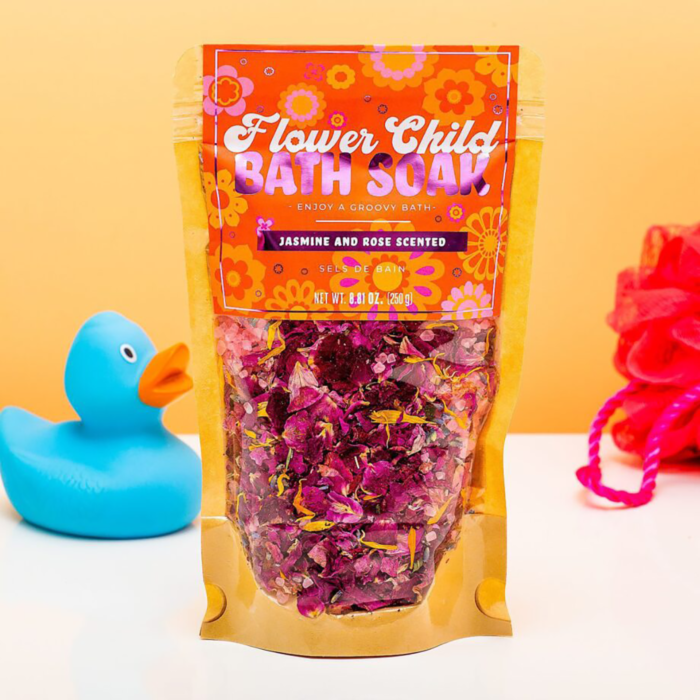 Sales de baño con flores secas