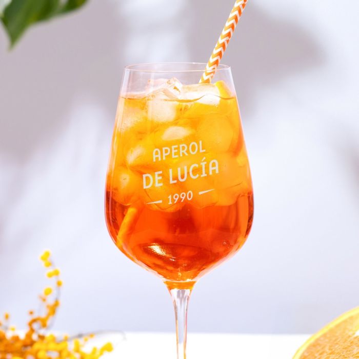 Vaso de Aperol personalizable con año