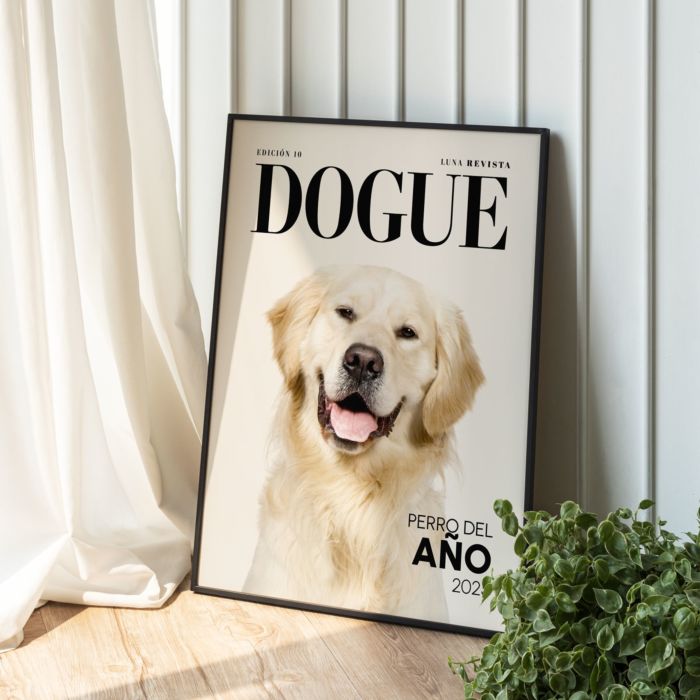 Póster de revista para mascotas personalizable