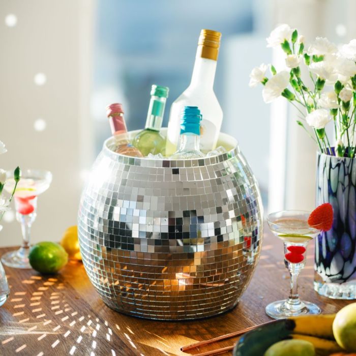 Cubo de hielo bola de discoteca