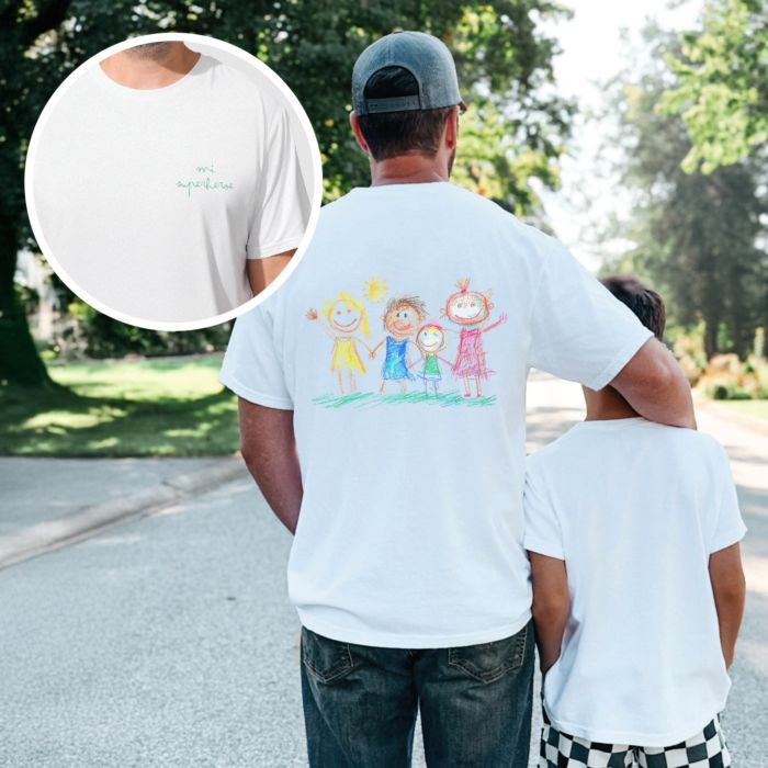 Camiseta personalizable con tu dibujo delante y detrás