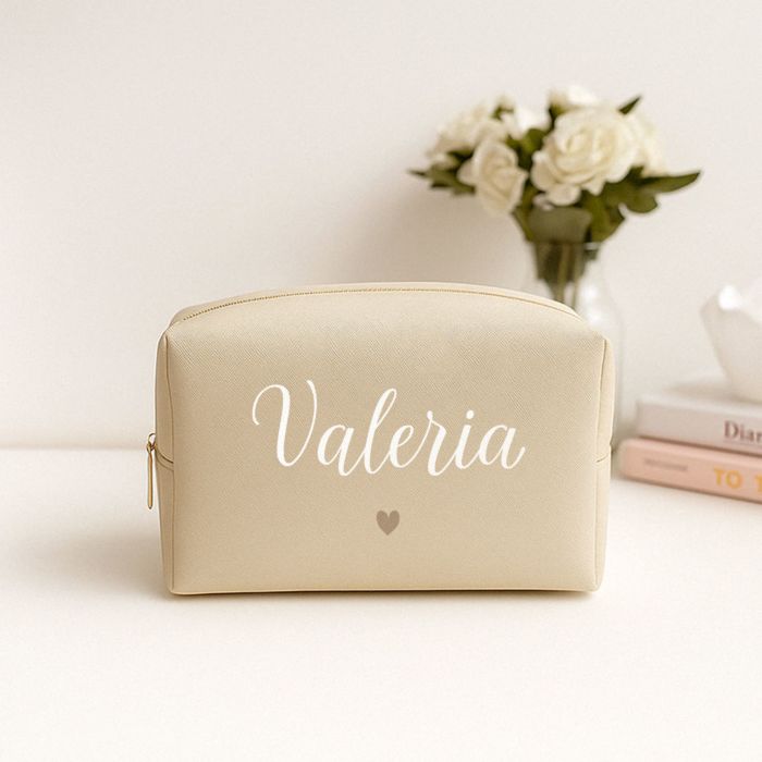 Neceser personalizable con nombre y símbolo