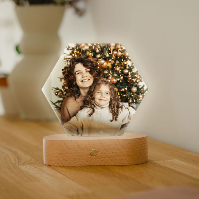 Lámpara LED con foto personalizada