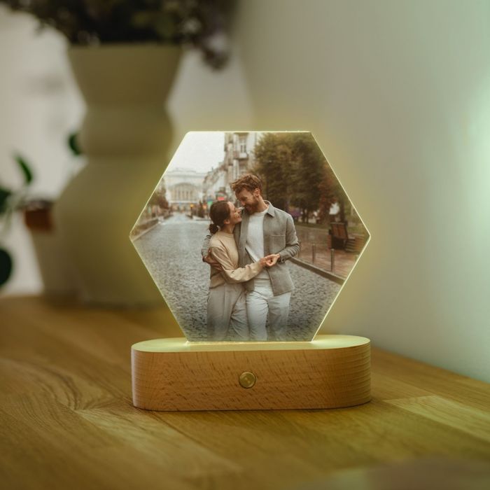 Lámpara LED con foto personalizada