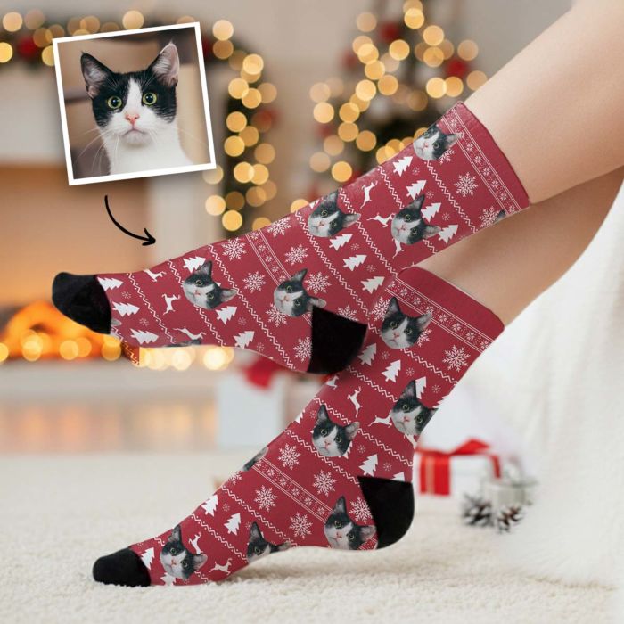 Calcetines navideños personalizables con tu cara y estampado