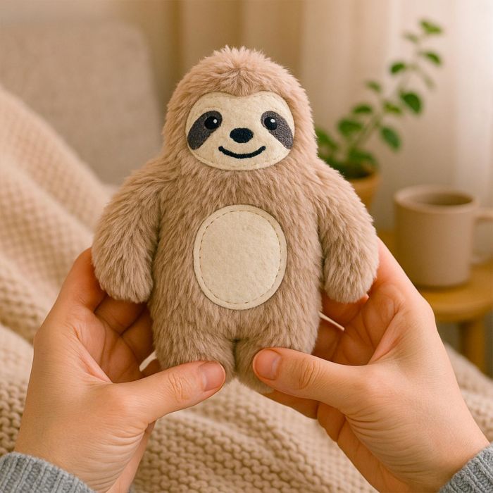 Mini perezoso de peluche térmico
