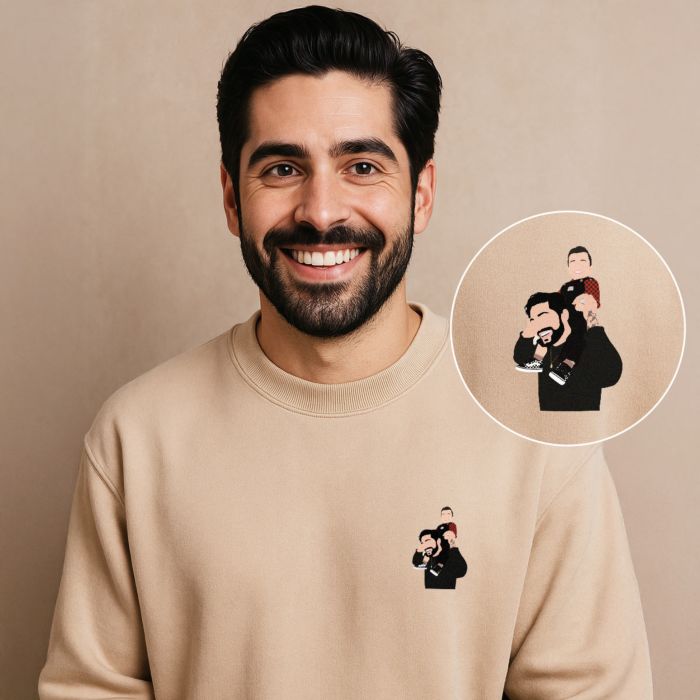 Sudadera personalizable con ilustración pequeña