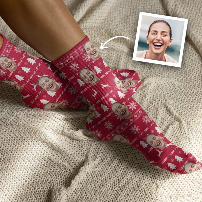 Calcetines navideños personalizables con tu cara y estampado