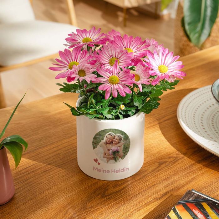 Maceta personalizable con foto y texto