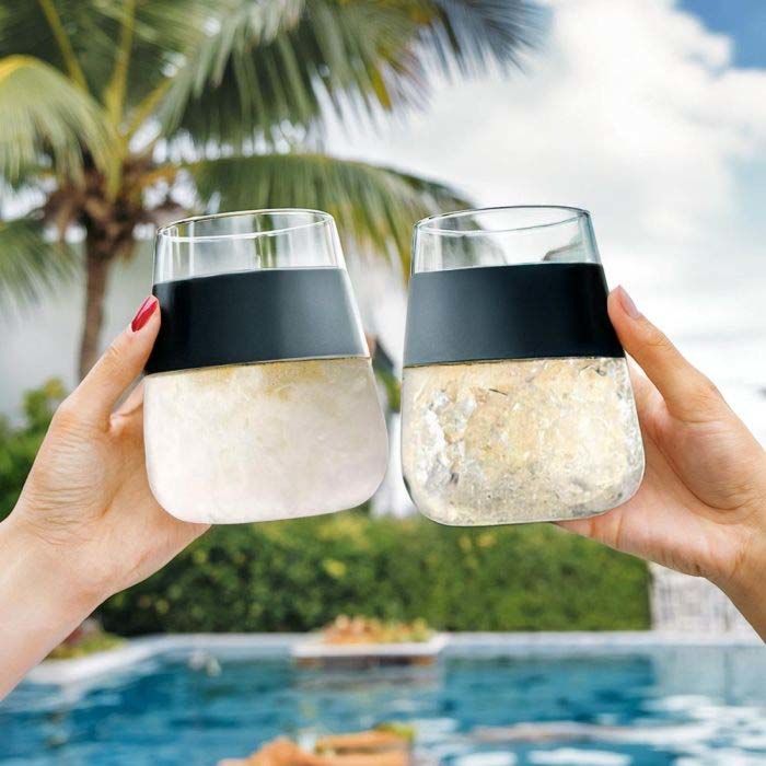 Set de 2 vasos enfriadores para vino