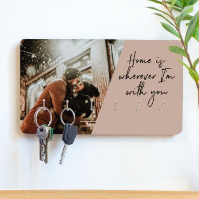 Colgador de llaves personalizado con foto y texto