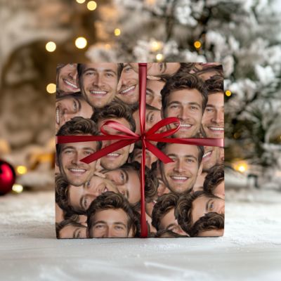 Papel de regalo personalizado con caras